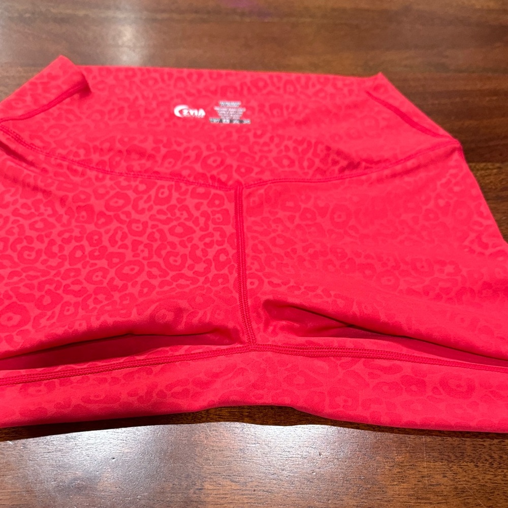 Zyia Red Leapord Scrunchy What light n tight hi-Rise size 12 - Picture 9 of 11